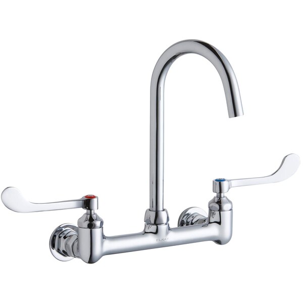 Elkay Elkay Wall Mnt 8In, Gn 5In Spt, 1Pc Wrist Bld Hndl, 6In, 1/2In Hw LK940LGN05T6H - main